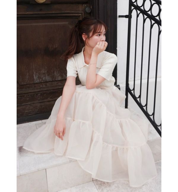 dazzlin「オーガンティアードスカート」|スカート|