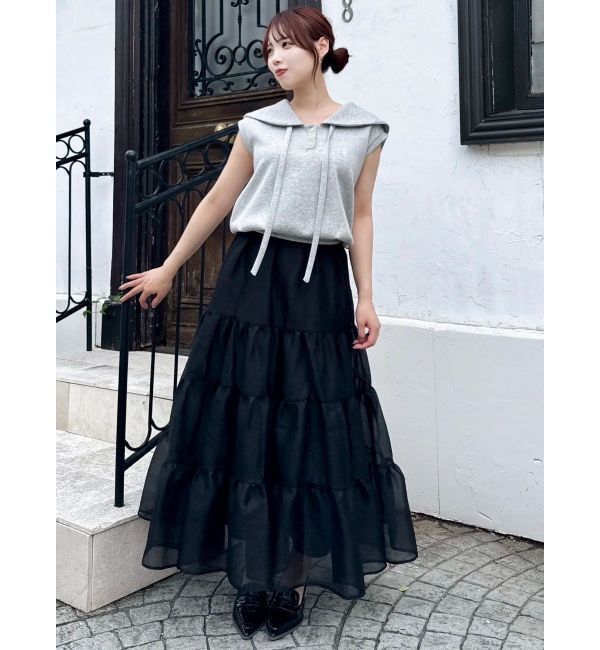 dazzlin「オーガンティアードスカート」|スカート|