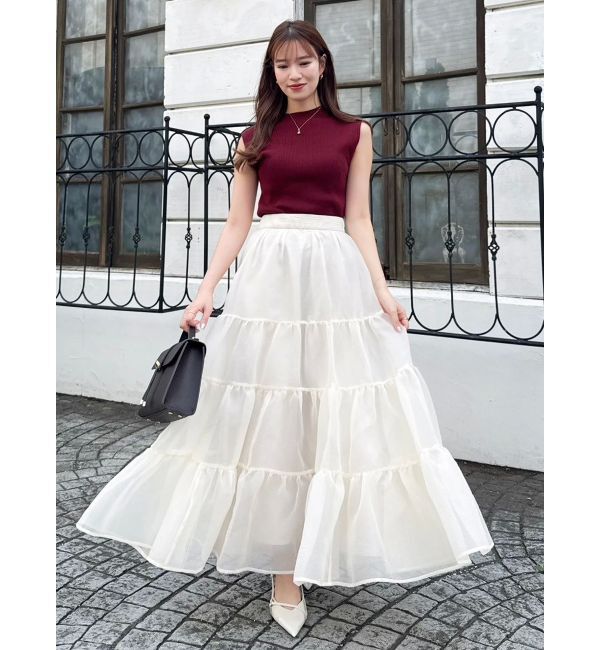 dazzlin「オーガンティアードスカート」|スカート|