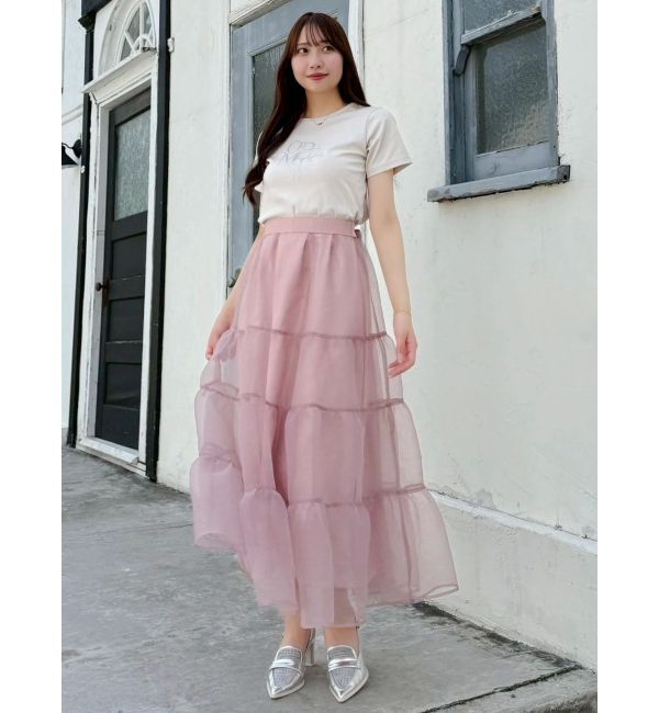 dazzlin「オーガンティアードスカート」|スカート|