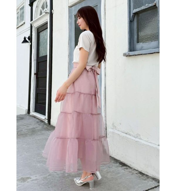 dazzlin「オーガンティアードスカート」|スカート|