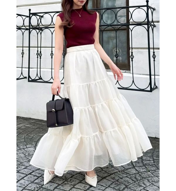 dazzlin「オーガンティアードスカート」|スカート|