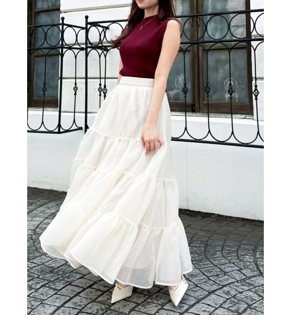 dazzlin「オーガンティアードスカート」|スカート|