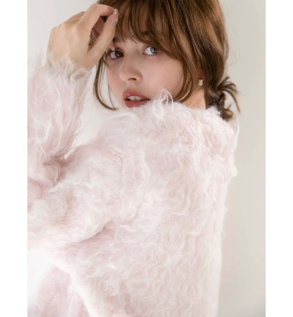 dazzlin「リップルカールVネックニット」|ニット・セーター|