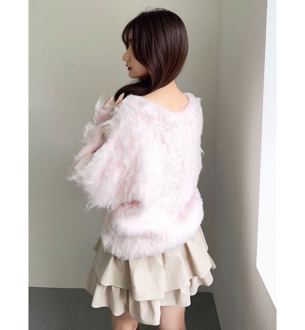 dazzlin「リップルカールVネックニット」|ニット・セーター|