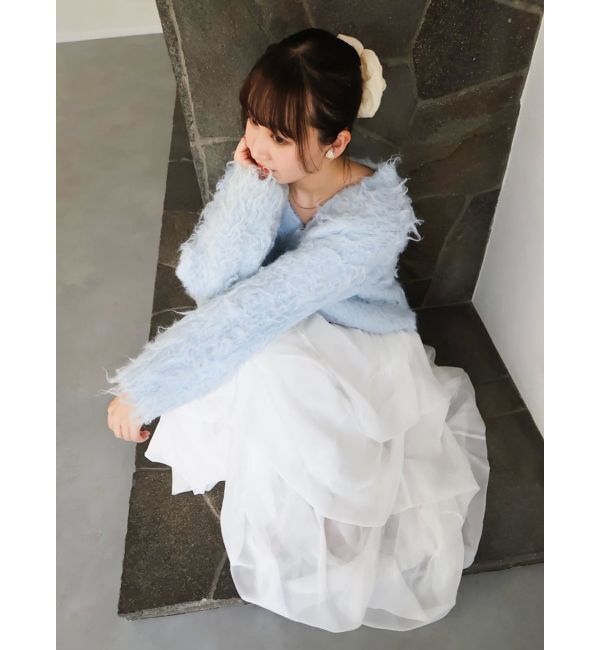 dazzlin「リップルカールVネックニット」|ニット・セーター|