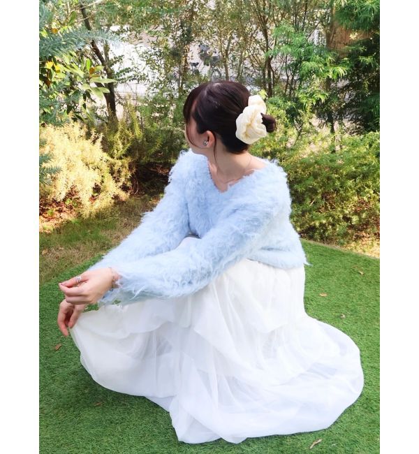 dazzlin「リップルカールVネックニット」|ニット・セーター|