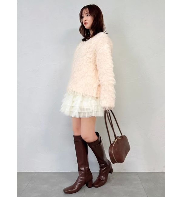 dazzlin「リップルカールVネックニット」|ニット・セーター|