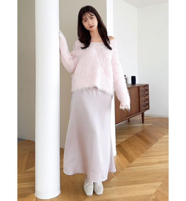 dazzlin「リップルカールVネックニット」|ニット・セーター|