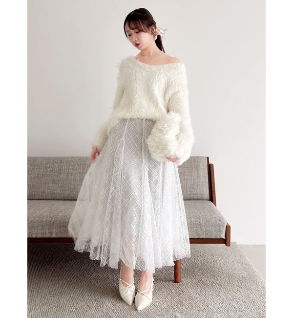 dazzlin「リップルカールVネックニット」|ニット・セーター|