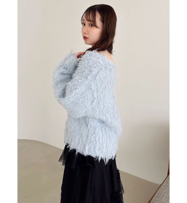 dazzlin「リップルカールVネックニット」|ニット・セーター|