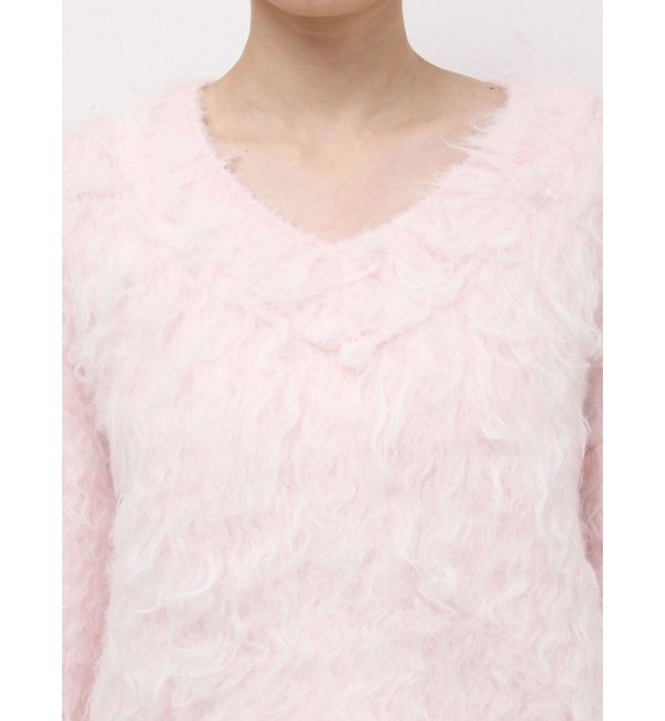 dazzlin「リップルカールVネックニット」|ニット・セーター|