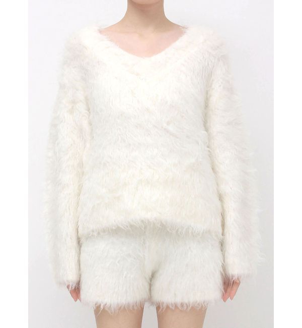 dazzlin「リップルカールVネックニット」|ニット・セーター|