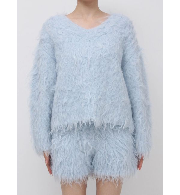 dazzlin「リップルカールVネックニット」|ニット・セーター|