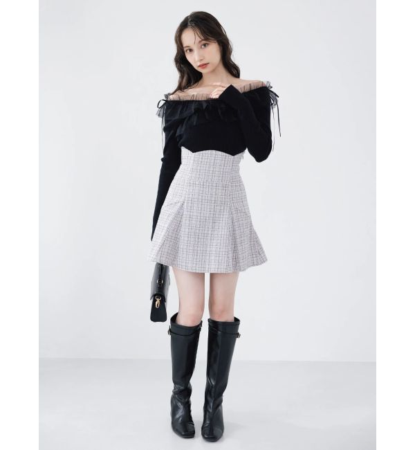 dazzlin「スイッチングコルセットミニスカート」|スカート|