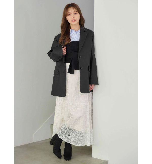 MERCURYDUO「レースパッチワークフレアスカート」|スカート|