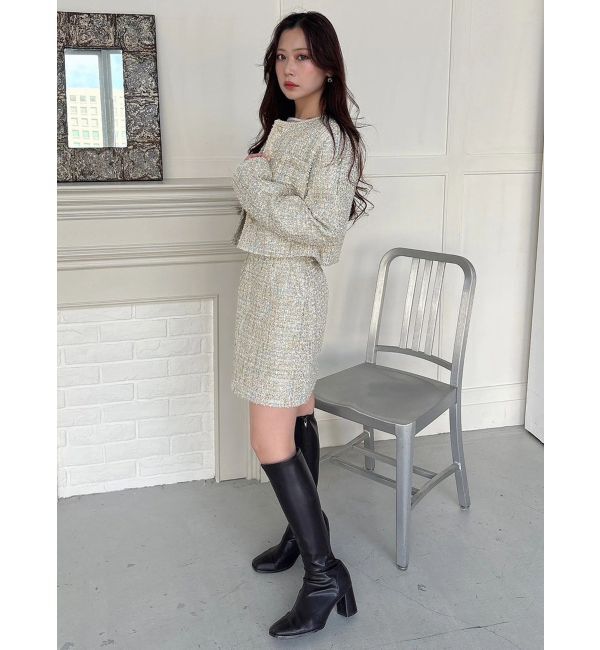 MERCURYDUO「ツイードノーカラージャケット」|その他|