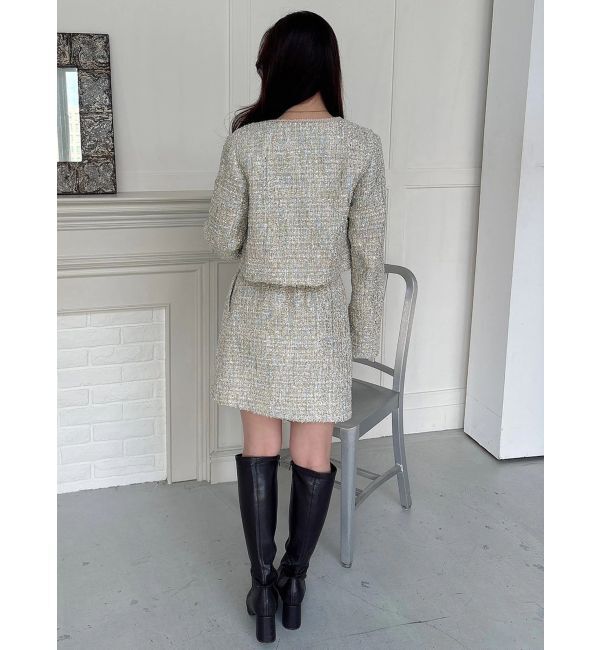 MERCURYDUO「ツイードノーカラージャケット」|その他|