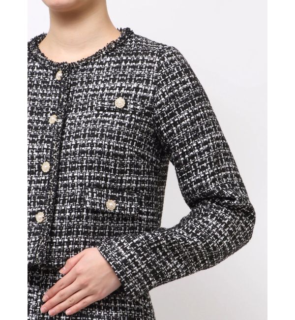 MERCURYDUO「ツイードノーカラージャケット」|その他|