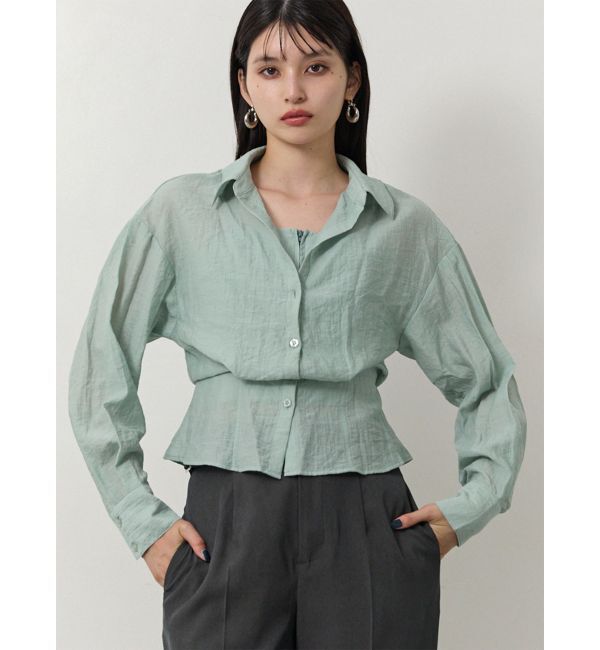MURUA「マルチウェイシアーシャツ」|シャツ・ブラウス|ライトグリーン