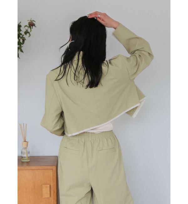 Ungrid「カットオフデザインショートジャケット」|テーラードジャケット|