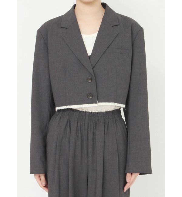 Ungrid「カットオフデザインショートジャケット」|テーラードジャケット|