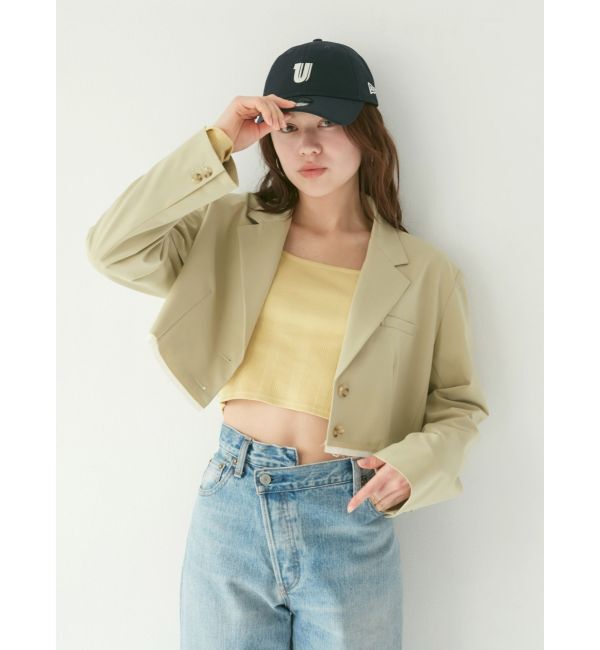Ungrid「カットオフデザインショートジャケット」|テーラードジャケット|