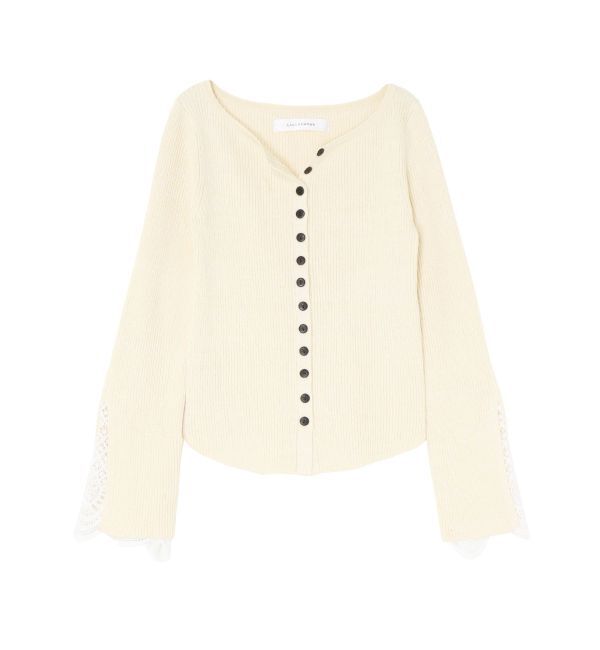 LAGUNAMOON「レーススリーブニットプルオーバー」|ニット・セーター|