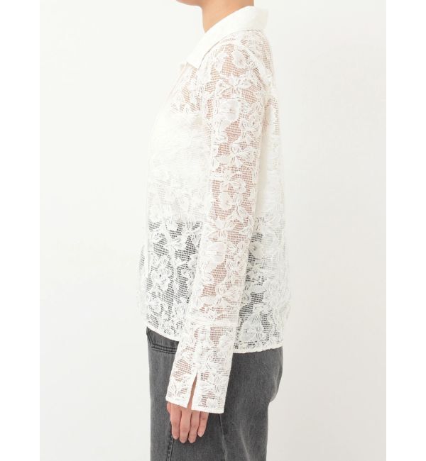 LAGUNAMOON「フラワーパターンレースシャツ」|シャツ・ブラウス|