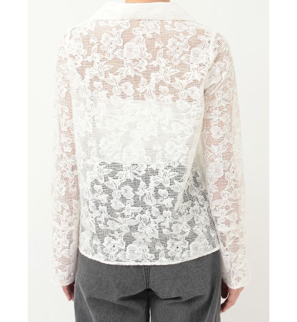 LAGUNAMOON「フラワーパターンレースシャツ」|シャツ・ブラウス|