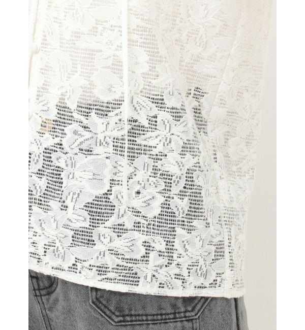 LAGUNAMOON「フラワーパターンレースシャツ」|シャツ・ブラウス|