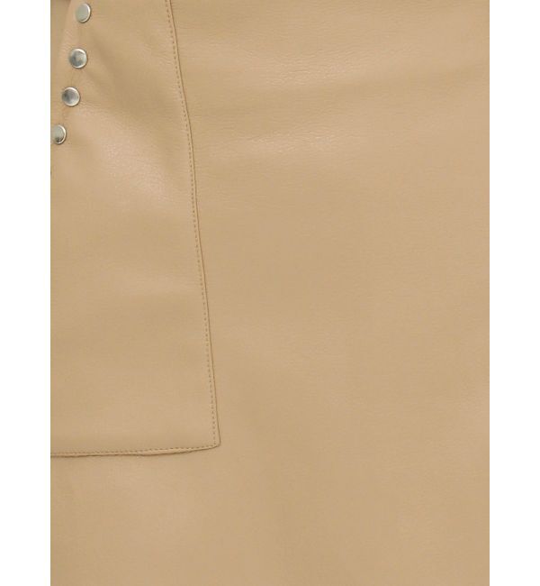 EVRIS「フェイクレザースタッズミニスカート」|スカート|