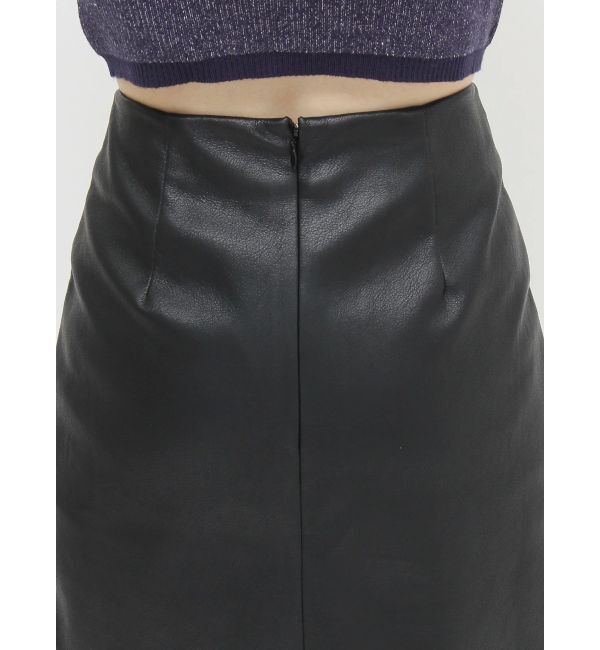 EVRIS「フェイクレザースタッズミニスカート」|スカート|