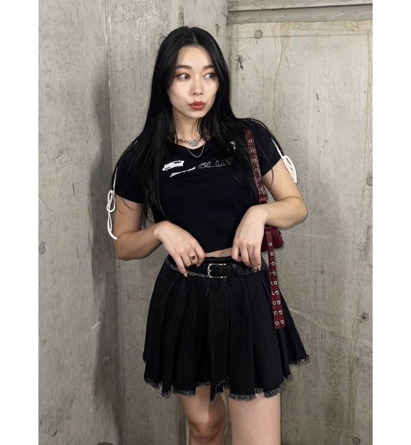 EVRIS「プリーツデニムミニスカート」|スカート|