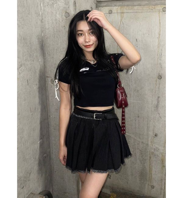 EVRIS「プリーツデニムミニスカート」|スカート|