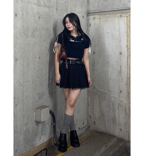 EVRIS「プリーツデニムミニスカート」|スカート|