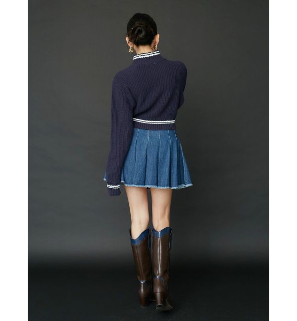 EVRIS「プリーツデニムミニスカート」|スカート|