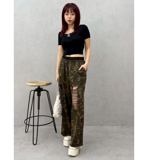 EVRIS「スタッズチャンキーヒールサボ」|サンダル|