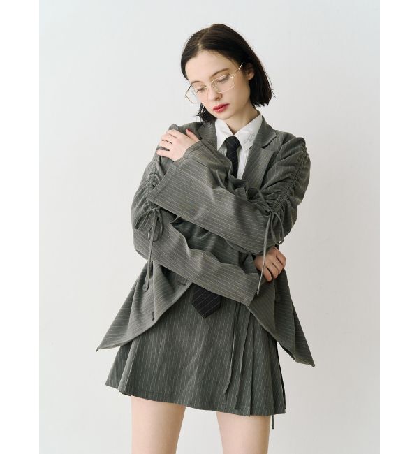 jouetie「ギャザーリボンジャケットミニワンピース【セットアップ対応】」|ワンピース|