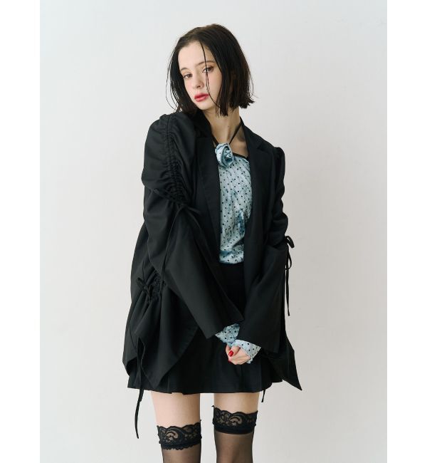 jouetie「ギャザーリボンジャケットミニワンピース【セットアップ対応】」|ワンピース|