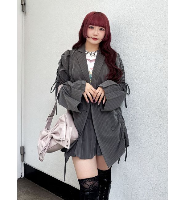 jouetie「ギャザーリボンジャケットミニワンピース【セットアップ対応】」|ワンピース|