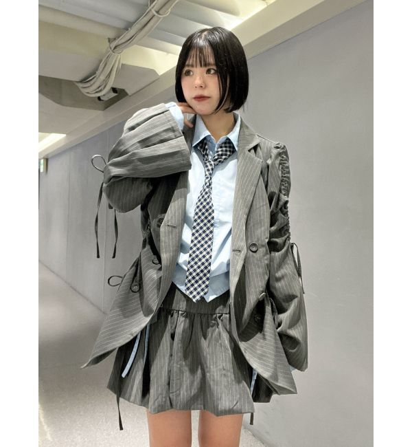 jouetie「ギャザーリボンジャケットミニワンピース【セットアップ対応】」|ワンピース|