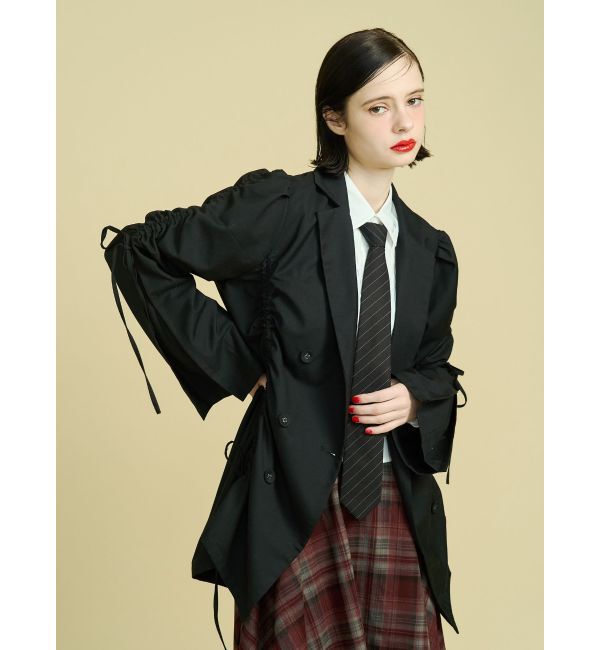 jouetie「ギャザーリボンジャケットミニワンピース【セットアップ対応】」|ワンピース|