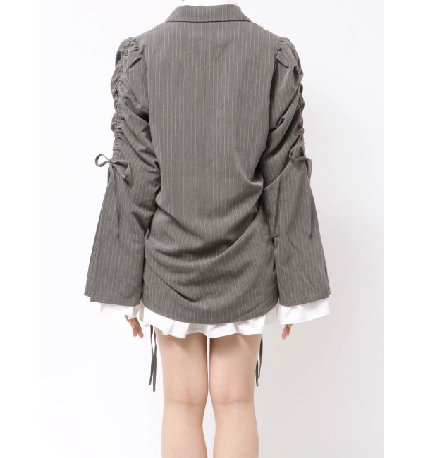 jouetie「ギャザーリボンジャケットミニワンピース【セットアップ対応】」|ワンピース|