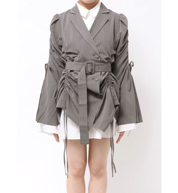 jouetie「ギャザーリボンジャケットミニワンピース【セットアップ対応】」|ワンピース|