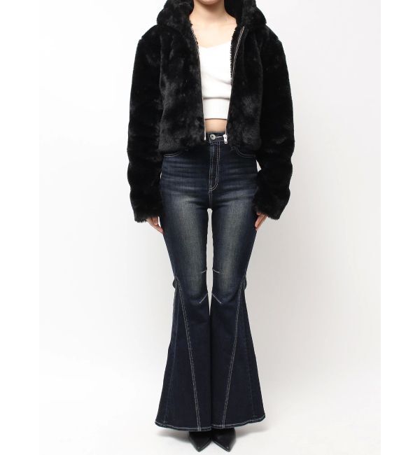 GYDA「GGエコファーショートフードコート」|ダウン|