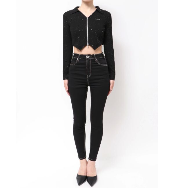 GYDA「GYDA hologram ZIPトップス」|Tシャツ・カットソー|