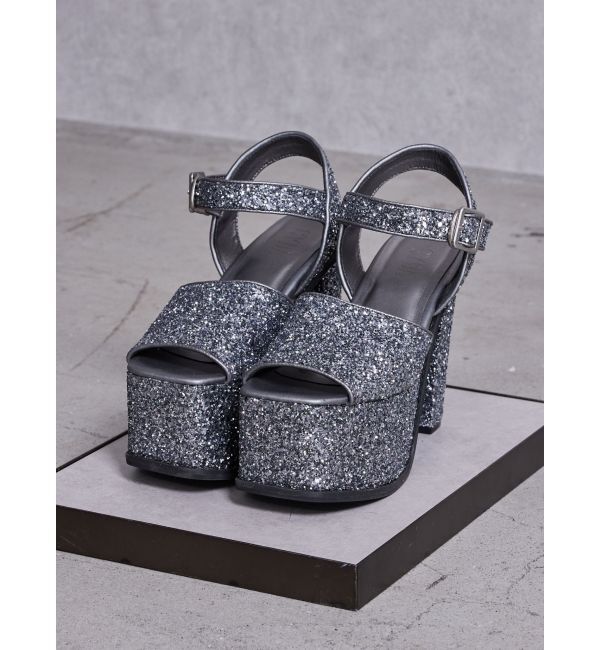 GYDA「アンクルベルトチャンキーサンダル」|サンダル|ダークシルバー