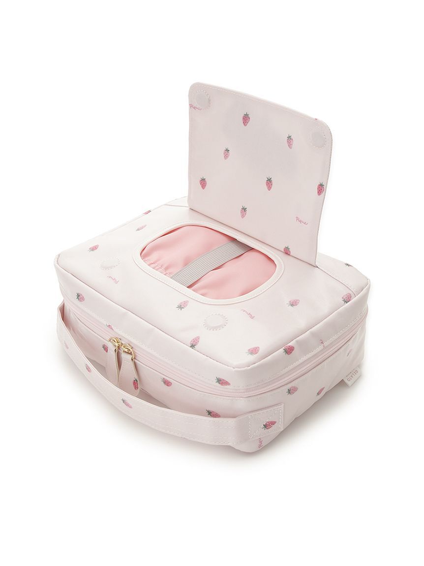 gelato pique「ストロベリー柄おむつポーチ」|マタニティ・ママグッズ|