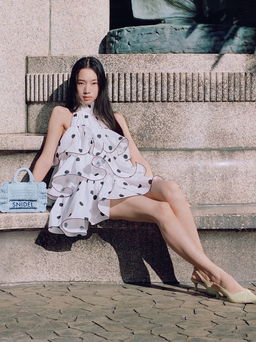 SNIDEL「ツイストリボンパンプス」|パンプス|